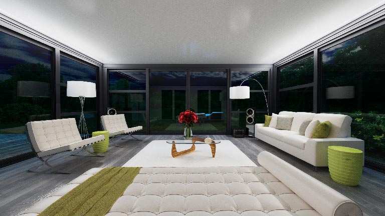 Wonderbaar LED Lounge®, krachtige LED-verlichting voor veranda met plat dak VK-25